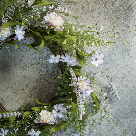Purple Wildflower Wreath ~ 22 Inches