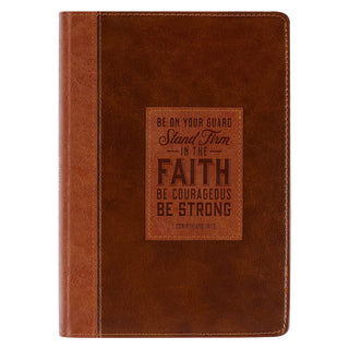 Journal ~ Classic Brown Two-tone ~ Stand Firm 1 Cor. 16:13