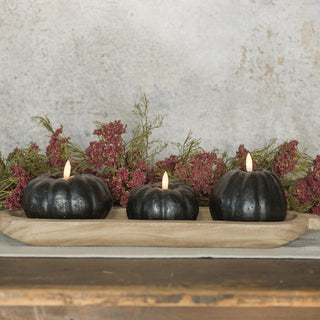 3D Flame Pumpkin Candle ~ Black ~ 5 Sizes Available