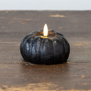 3D Flame Pumpkin Candle ~ Black ~ 5 Sizes Available