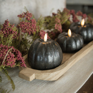 3D Flame Pumpkin Candle ~ Black ~ 5 Sizes Available