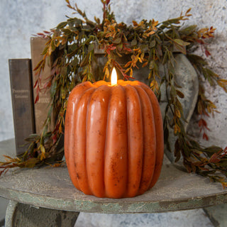 3D Flame Pumpkin Candle ~ Orange ~ 5 Sizes Available