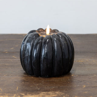 3D Flame Pumpkin Candle ~ Black ~ 5 Sizes Available