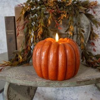 3D Flame Pumpkin Candle ~ Orange ~ 5 Sizes Available