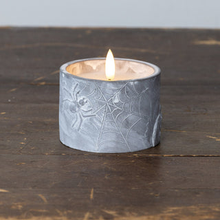 3" Spider Web 3D Flame Candle