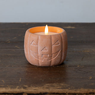 Jack-O-Lantern 3D Flame Candle ~ Orange ~ 3 Sizes Available