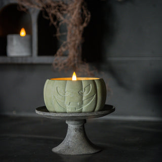Jack-O-Lantern 3D Flame Candle ~ Green ~ 3 Sizes Available