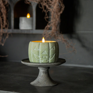 Jack-O-Lantern 3D Flame Candle ~ Green ~ 3 Sizes Available