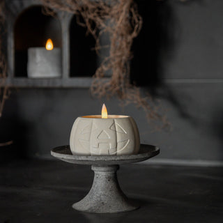 Jack-O-Lantern 3D Flame Candle ~ Cream ~ 3 Sizes Available