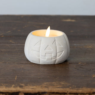 Jack-O-Lantern 3D Flame Candle ~ Cream ~ 3 Sizes Available