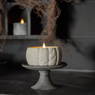 Jack-O-Lantern 3D Flame Candle ~ Cream ~ 3 Sizes Available