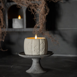Jack-O-Lantern 3D Flame Candle ~ Cream ~ 3 Sizes Available