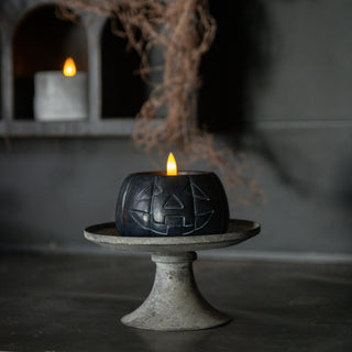 Jack-O-Lantern 3D Flame Candle ~ Black ~ 3 Sizes Available