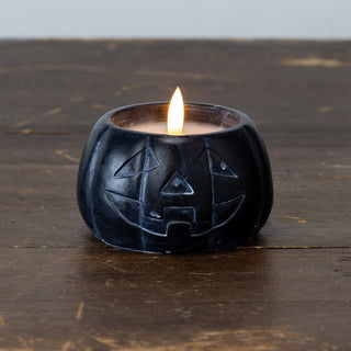 Jack-O-Lantern 3D Flame Candle ~ Black ~ 3 Sizes Available