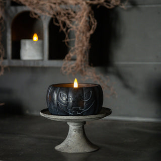 Jack-O-Lantern 3D Flame Candle ~ Black ~ 3 Sizes Available