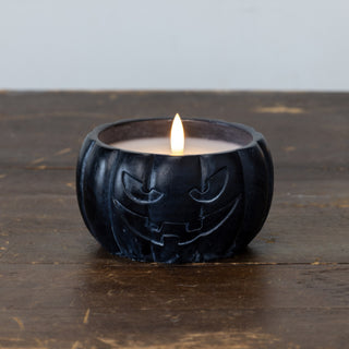 Jack-O-Lantern 3D Flame Candle ~ Black ~ 3 Sizes Available