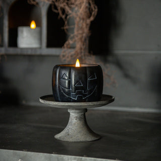 Jack-O-Lantern 3D Flame Candle ~ Black ~ 3 Sizes Available