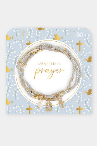 Wrapped In Prayer Bracelet ~ Grey