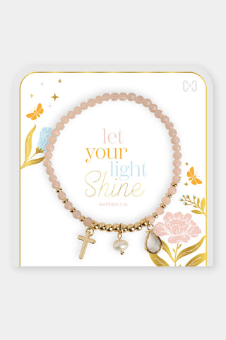 Let Your Light Shine Bracelet ~ Pink