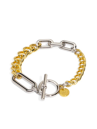 Two-tone Mixed Links Bracelet