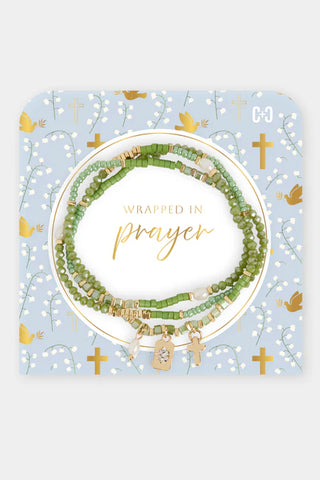 Wrapped In Prayer Bracelet ~ Green