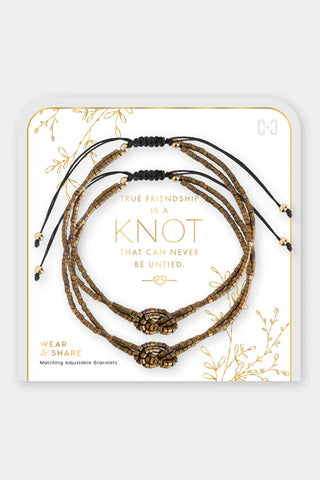 Wear + Share Friendship Bracelet ~ Brown