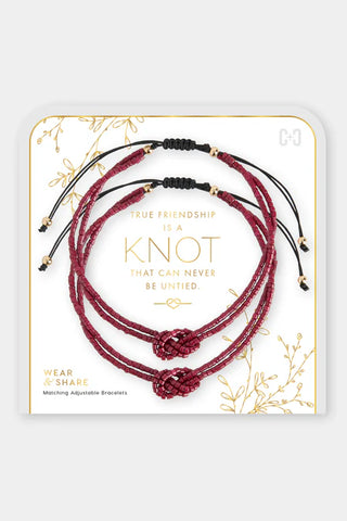 Wear + Share Friendship Bracelet ~ Red