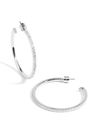 Large Pavé 45mm Hoop Earring