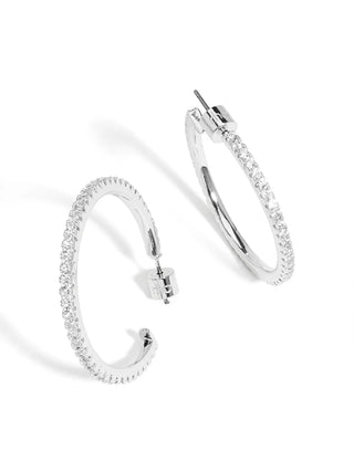 Medium Pavé 35mm Hoop Earring