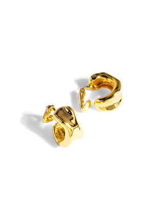 Molten Dome Ear Cuff/Clip On Earring ~ Gold