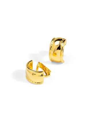 Classic Fold Clip-On Earring ~ Gold