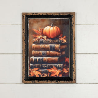 Pumpkin Bookstack Print ~ 12" x 16"
