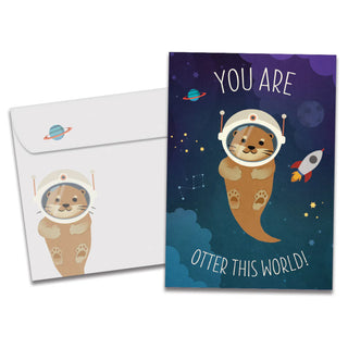Otter This World Birthday Greeting Card