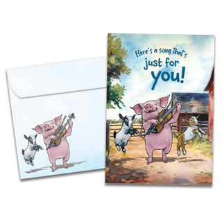 Barnyard Chords ~ Greeting Card