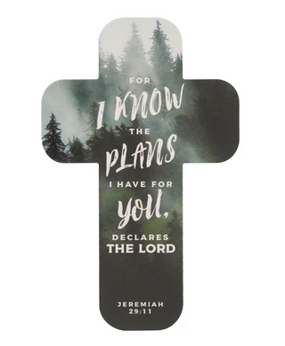 Cross Bookmark Forest I Know The Plans Jer. 29:11