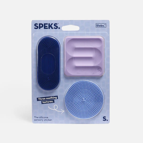 Speks Slabs Silicone Sensory Sticker ~ Blue