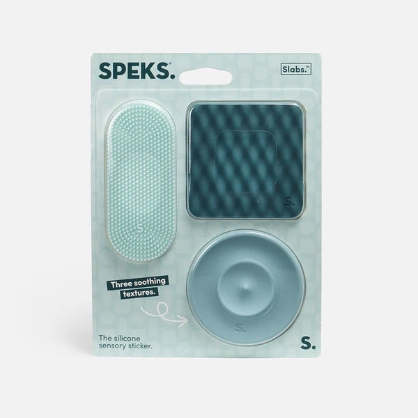 Speks Slabs Silicone Sensory Sticker ~ Green