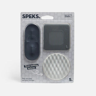 Speks Slabs Silicone Sensory Sticker ~ Grey