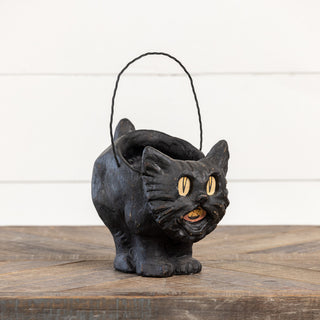 8" Black Vintage Cat