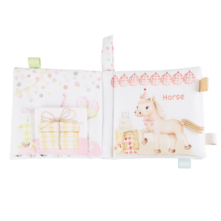 Birthday on the Farm Crinkle Soft Cloth Baby Book