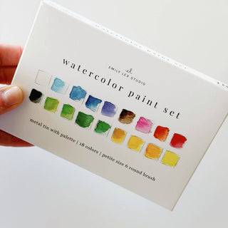 Watercolor Paint Set ~ 18 Colors with Brush