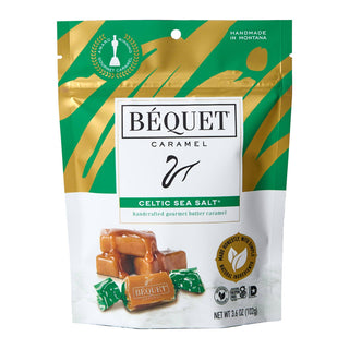 Béquet Gourmet Caramels ~ 3.6 oz Pouch ~ 2 Flavors Available