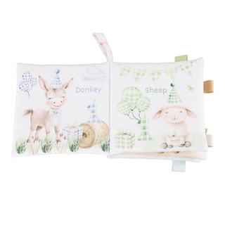 Birthday on the Farm Crinkle Soft Cloth Baby Book