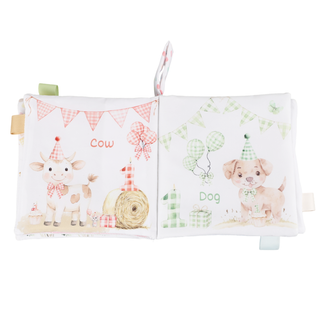 Birthday on the Farm Crinkle Soft Cloth Baby Book