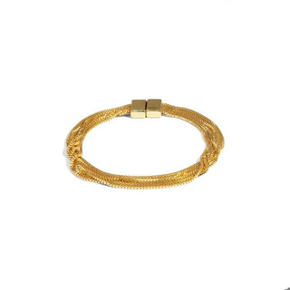 Herringbone Multichain Bracelet ~ Gold