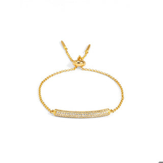 Pava Slim Bar Slider Bracelet ~ Gold